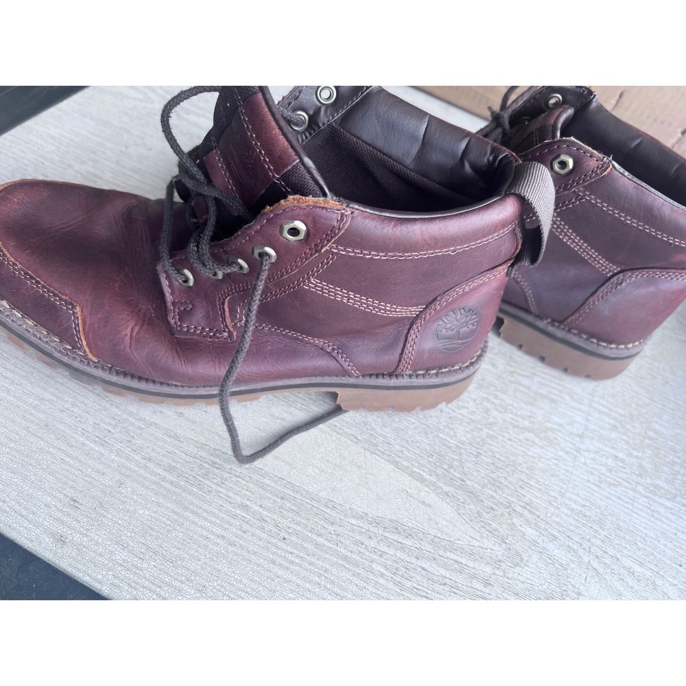 Timberland Larchmont II Chukka Boots Mens 8.5 Burgundy Brown Leather A1YXU